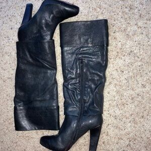 Nine West Black Leather Boots Women’s Size 7